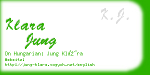 klara jung business card